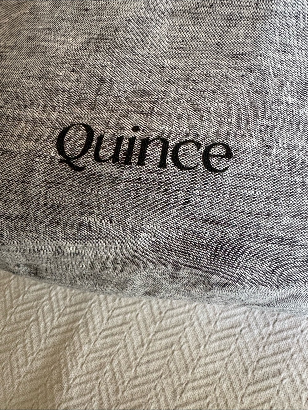 Quince Gray 100% Linen Queen Duvet Cover